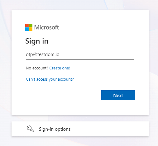 Microsoft sign-in for otp mailbox